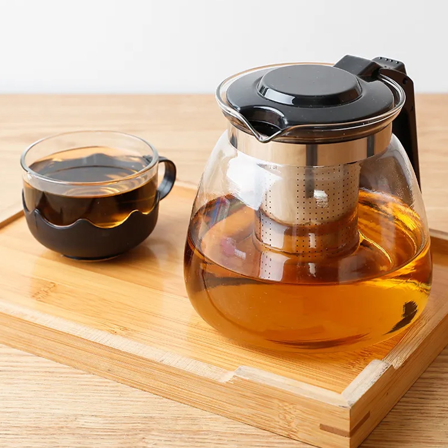 5886 Flame Proof Glass Kettle & Cup Set With Stainer High Quality Kettle Set For Home & Cafe Use (4 Cup & 1 Kettle) 5886 Flame Proof Glass Kettle & Cup Set With Stainer High Quality Kettle Set For Home & Cafe Use (4 Cup & 1 Kettle)